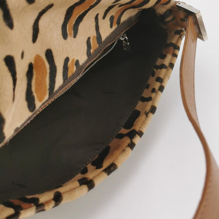 Fendi Baguette Vintage Pony hair in leopard print Brown