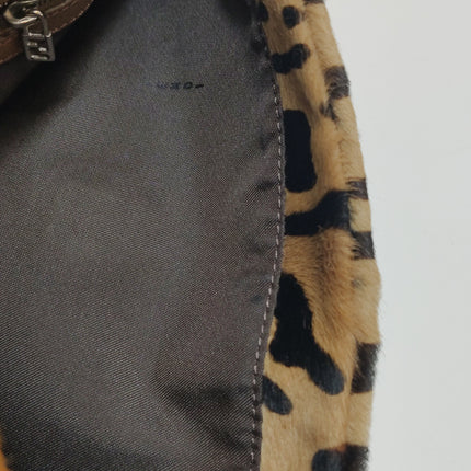 Fendi Baguette Vintage Pony hair in leopard print Brown