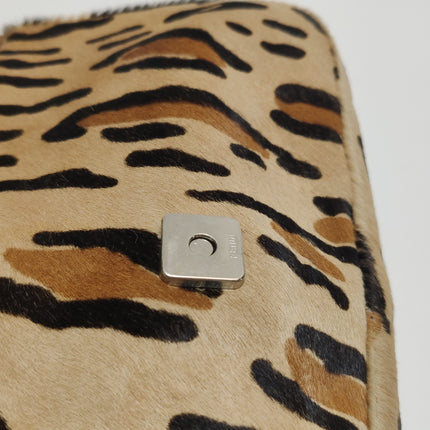 Fendi Baguette Vintage Pony hair in leopard print Brown