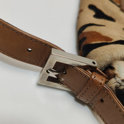 Fendi Baguette Vintage Pony hair in leopard print Brown