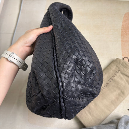 Bottega Veneta Belly Hobo Intrecciato Navy Leather Maxi 50cm