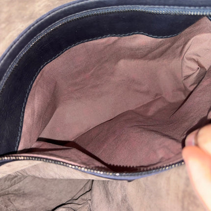 Bottega Veneta Belly Hobo Intrecciato Navy Leather Maxi 50cm