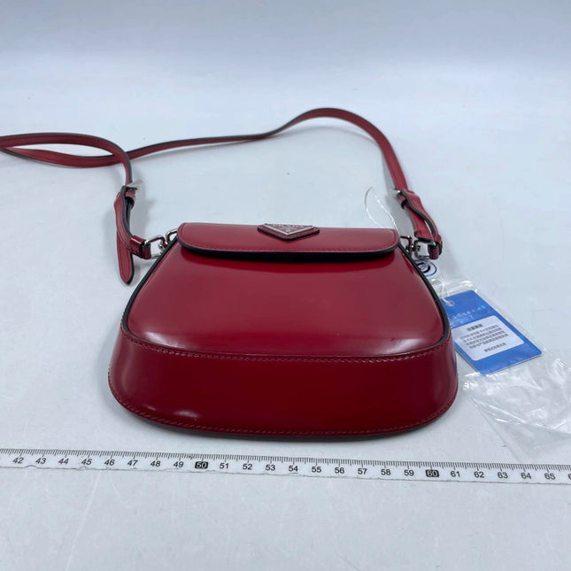 Sold Prada Cleo Flap Burgundy / Red Leather Shoulder bag