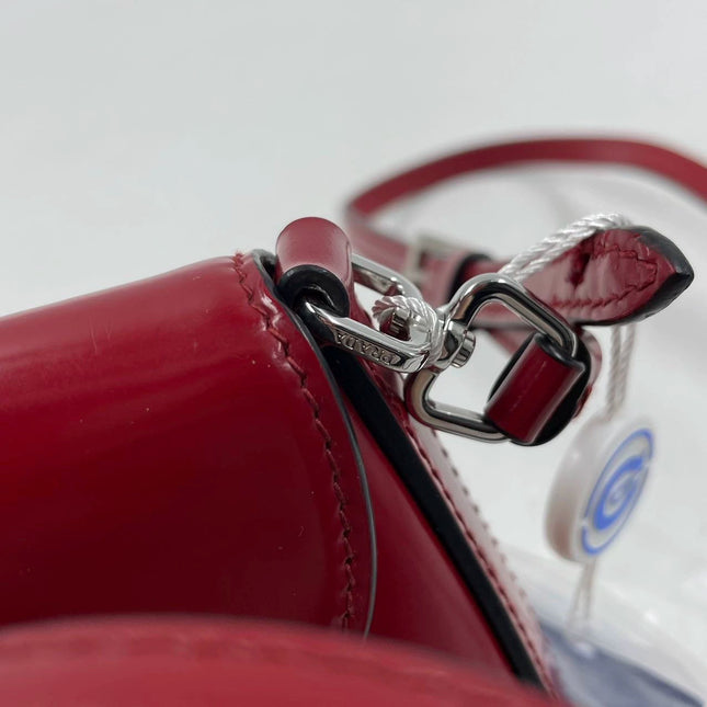 Sold Prada Cleo Flap Burgundy / Red Leather Shoulder bag