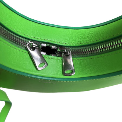 Coperni Mini Swipe Bag Neon Green Leather Bag with Strap