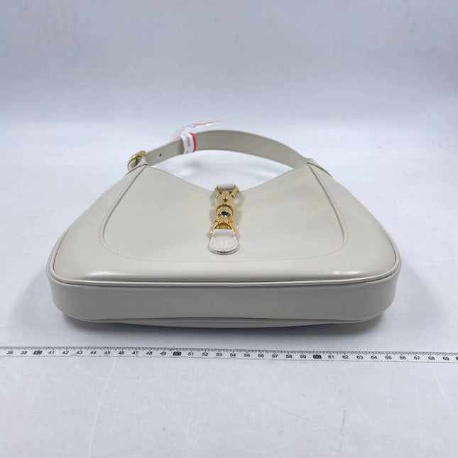 Sold Gucci Jackie 1961 White Leather Bag with Adjustable Strap Size Small
