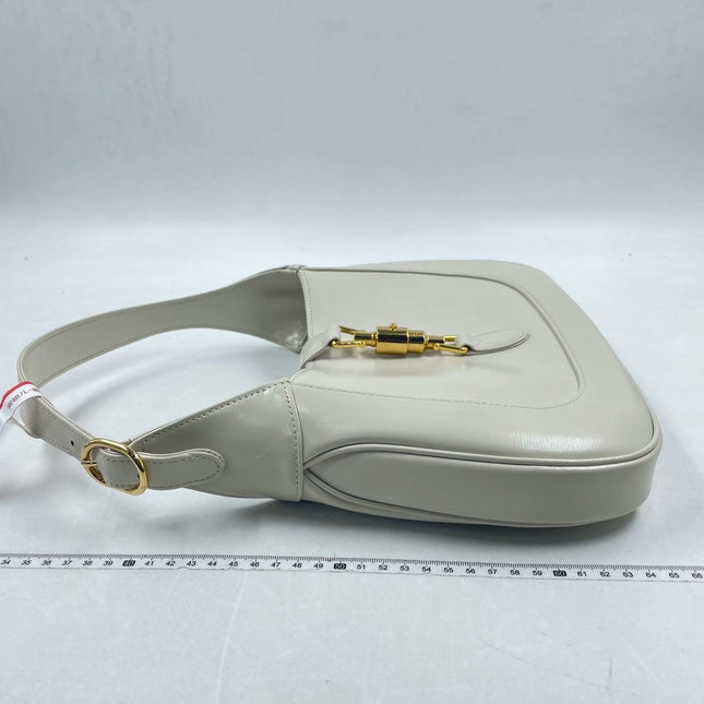 Sold Gucci Jackie 1961 White Leather Bag with Adjustable Strap Size Small