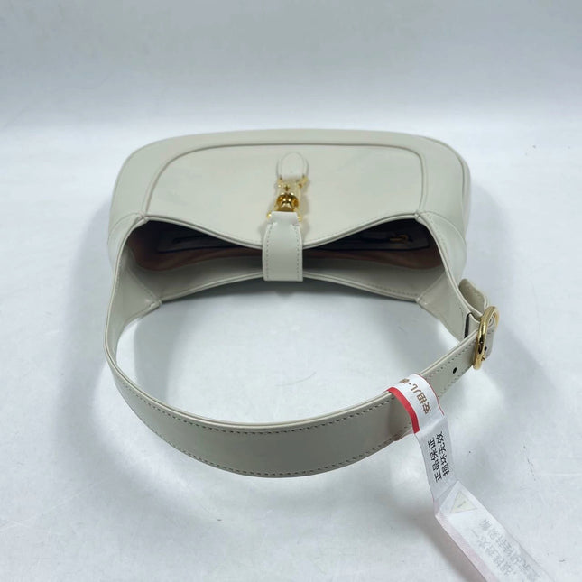 Sold Gucci Jackie 1961 White Leather Bag with Adjustable Strap Size Small