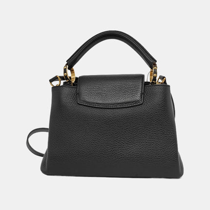 Louis Vuitton Capucines BB Black Leather Pink Interior Crossbody Bag