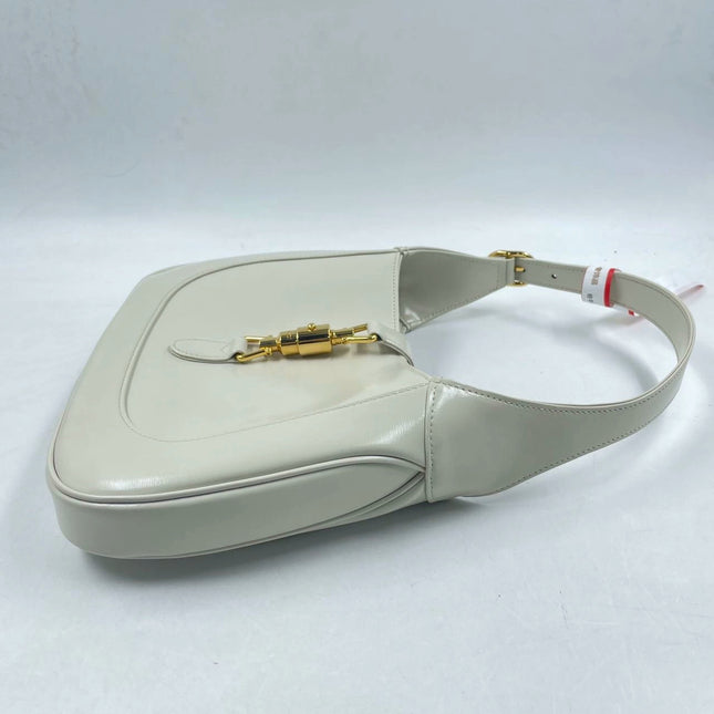 Sold Gucci Jackie 1961 White Leather Bag with Adjustable Strap Size Small
