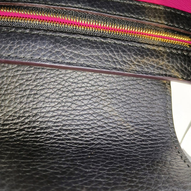 Louis Vuitton Capucines BB Black Leather Pink Interior Crossbody Bag