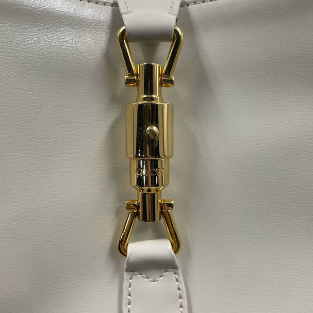 Sold Gucci Jackie 1961 White Leather Bag with Adjustable Strap Size Small
