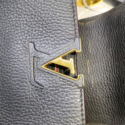 Louis Vuitton Capucines BB Black Leather Pink Interior Crossbody Bag