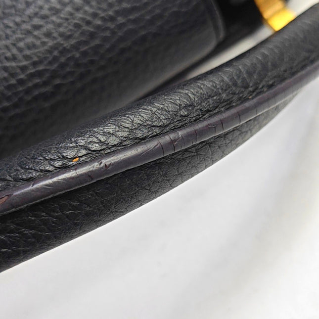 Louis Vuitton Capucines BB Black Leather Pink Interior Crossbody Bag