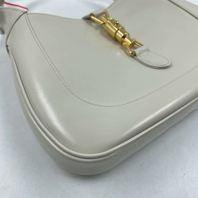 Sold Gucci Jackie 1961 White Leather Bag with Adjustable Strap Size Small