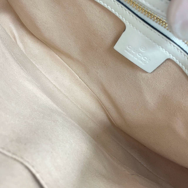 Sold Gucci Jackie 1961 White Leather Bag with Adjustable Strap Size Small
