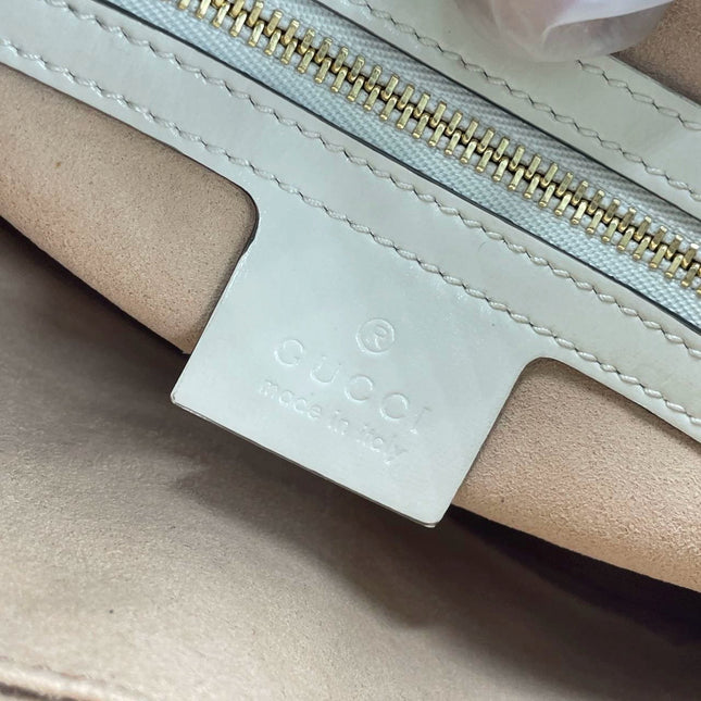 Sold Gucci Jackie 1961 White Leather Bag with Adjustable Strap Size Small
