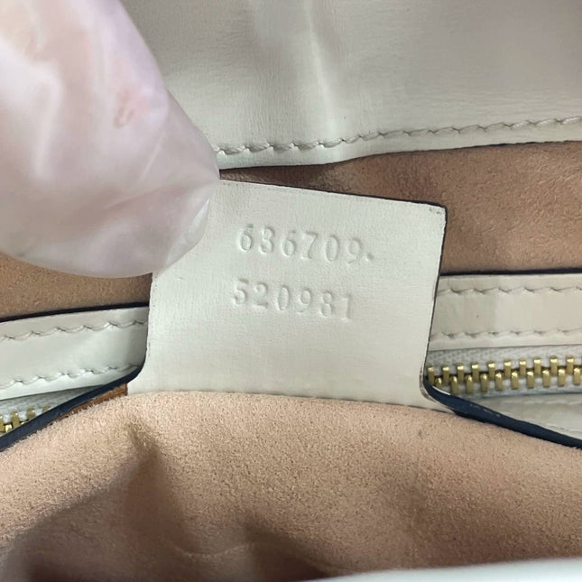 Sold Gucci Jackie 1961 White Leather Bag with Adjustable Strap Size Small