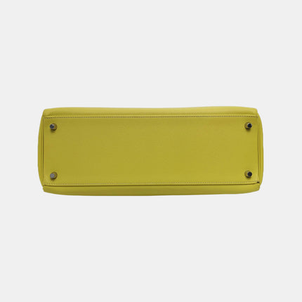 Hermes Kelly 35 Retourne Epsom Leather Yellow R9 Jaune Bourgeon Palladium Hardware 2010