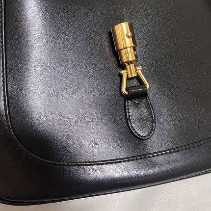 Sold Gucci Jackie 1961 Black Leather Bag with Adjustable Strap