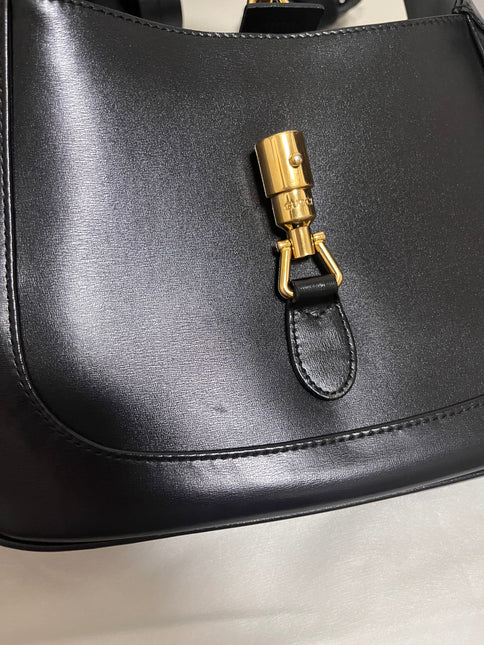 Sold Gucci Jackie 1961 Black Leather Bag with Adjustable Strap