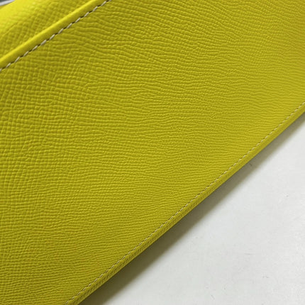 Hermes Kelly 35 Retourne Epsom Leather Yellow R9 Jaune Bourgeon Palladium Hardware 2010