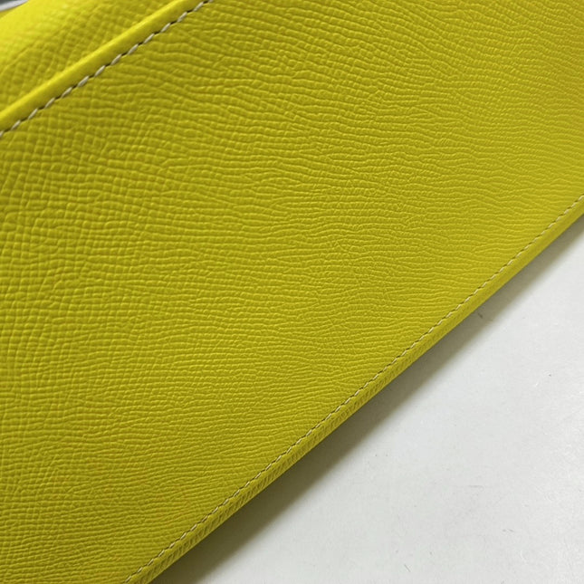 Hermes Kelly 35 Retourne Epsom Leather Yellow R9 Jaune Bourgeon Palladium Hardware 2010