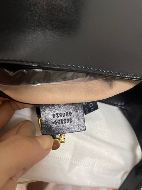 Sold Gucci Jackie 1961 Black Leather Bag with Adjustable Strap