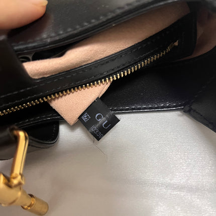 Sold Gucci Jackie 1961 Black Leather Bag with Adjustable Strap
