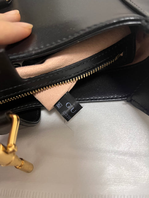 Sold Gucci Jackie 1961 Black Leather Bag with Adjustable Strap