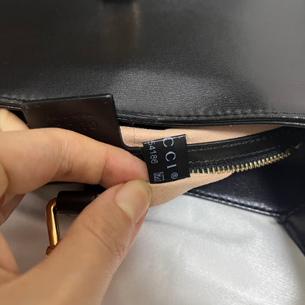 Sold Gucci Jackie 1961 Black Leather Bag with Adjustable Strap