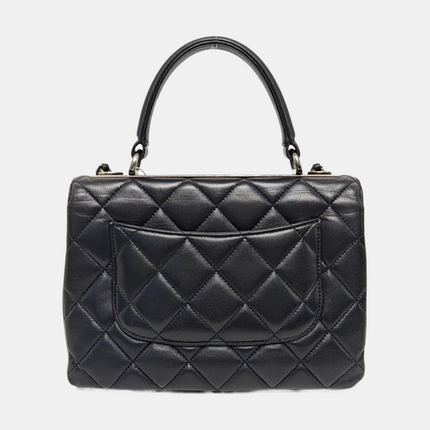 Chanel Trendy CC Small Navy Lambskin Leather Silver Hardware