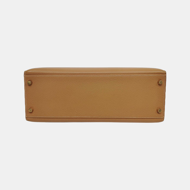 Hermes Kelly 32 Sellier 4B Biscuit Gold Togo Leather Gold HW 1996