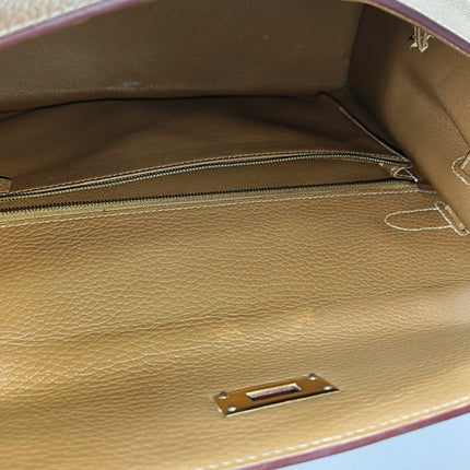 Hermes Kelly 32 Sellier 4B Biscuit Gold Togo Leather Gold HW 1996
