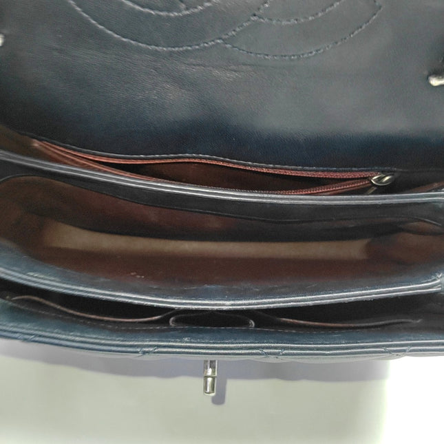 Chanel Trendy CC Small Navy Lambskin Leather Silver Hardware