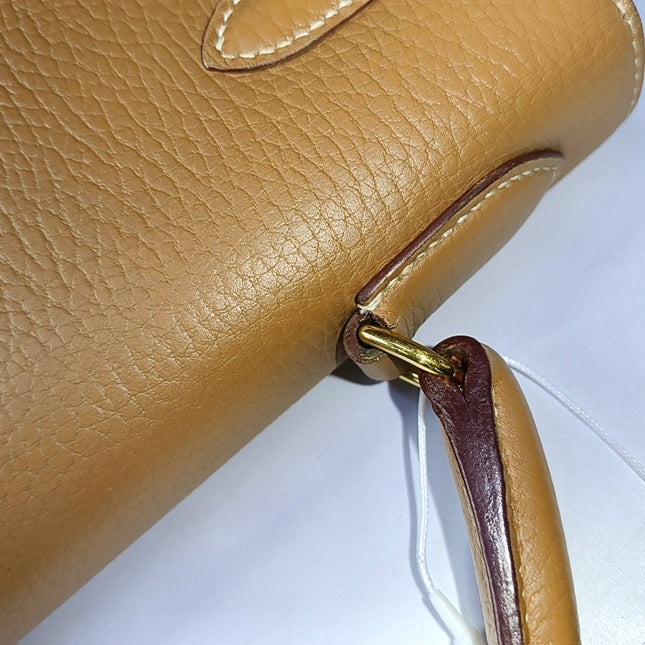 Hermes Kelly 32 Sellier 4B Biscuit Gold Togo Leather Gold HW 1996