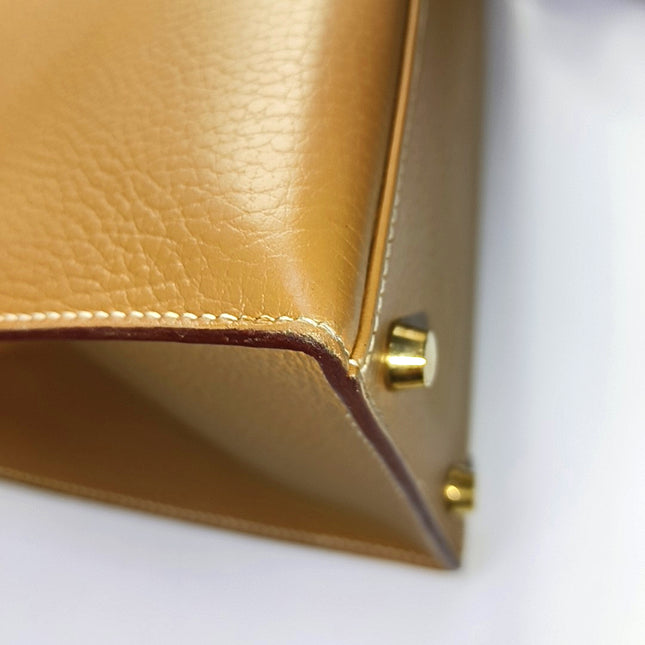Hermes Kelly 32 Sellier 4B Biscuit Gold Togo Leather Gold HW 1996