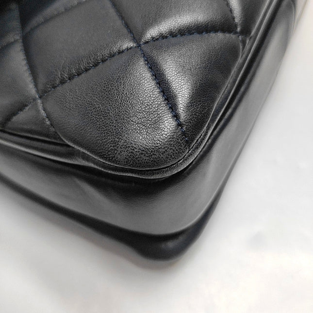 Chanel Trendy CC Small Navy Lambskin Leather Silver Hardware