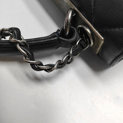 Chanel Trendy CC Small Navy Lambskin Leather Silver Hardware