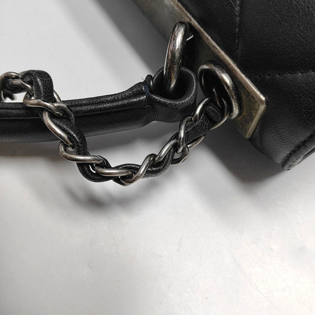 Chanel Trendy CC Small Navy Lambskin Leather Silver Hardware