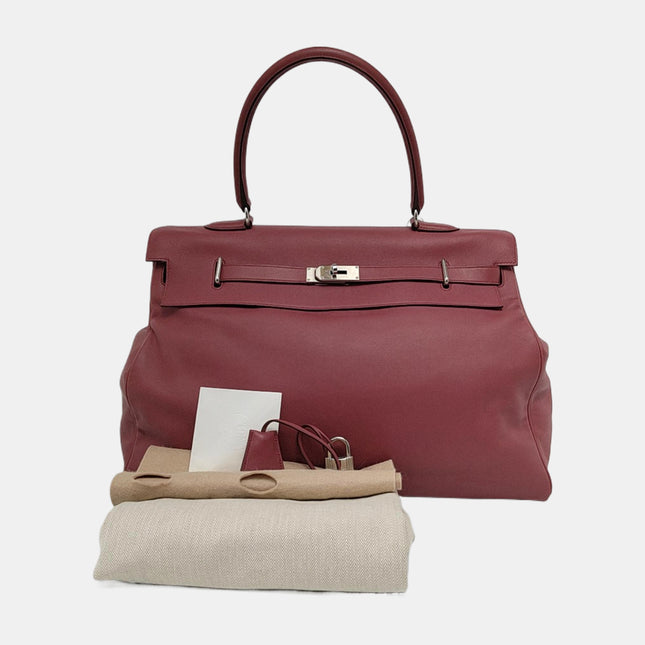 Hermès Kelly 50 Retourne Pink 0D Rose Mexico 4B Swift Leather Palladium Hardware 2011