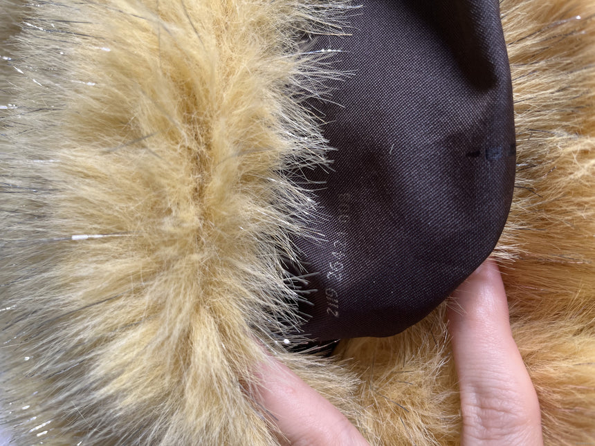 Sold Fendi Baguette Yellow Furry Shoulder Bag