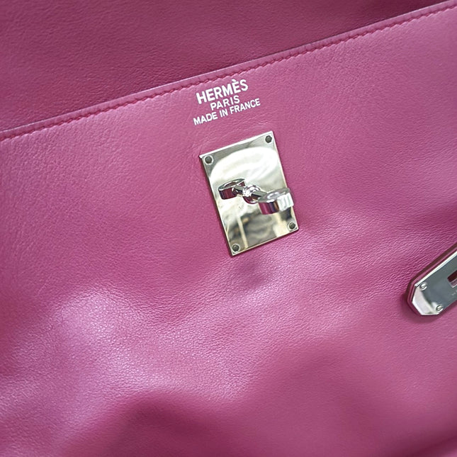 Hermès Kelly 50 Retourne Pink 0D Rose Mexico 4B Swift Leather Palladium Hardware 2011