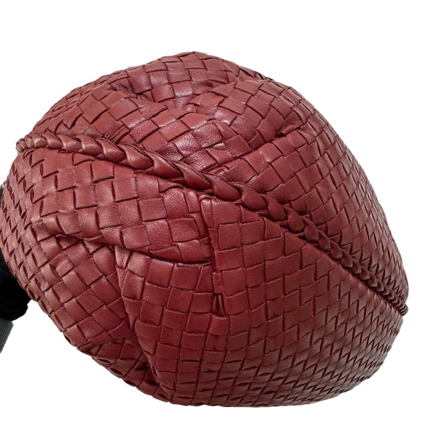 Sold Bottega Veneta Burgundy Belly Hobo Intrecciato Nappa Leather Handbag