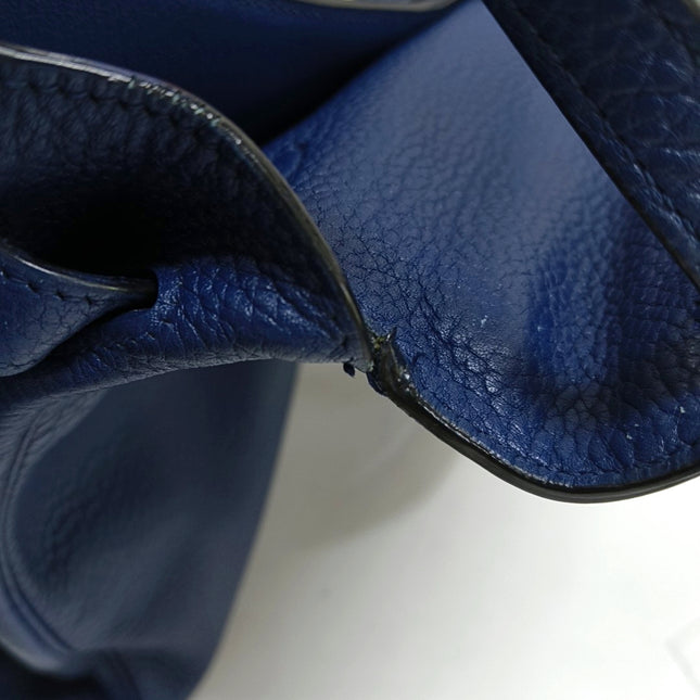 Hermes Kelly 35 Retourne Navy 7P Blue de Prusse Clemence Leather Palladium Hardware 2010