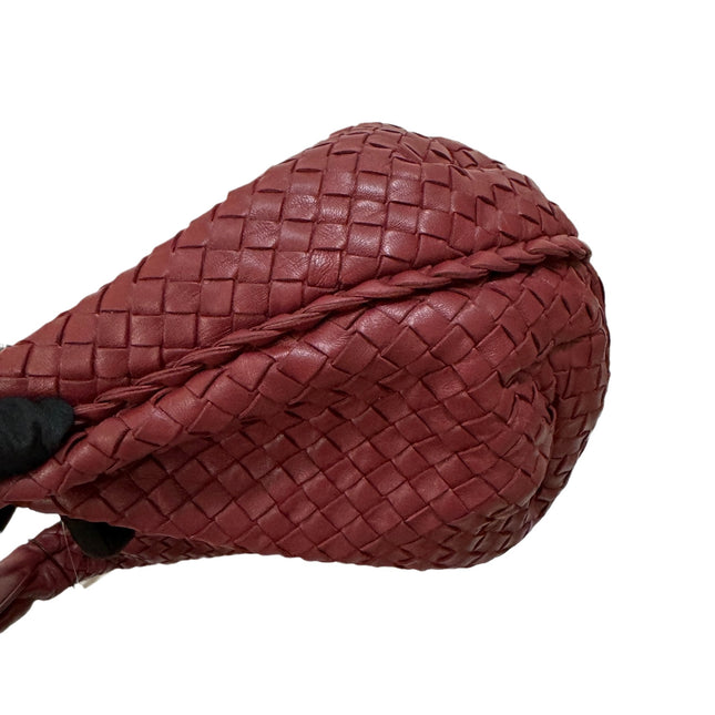 Sold Bottega Veneta Burgundy Belly Hobo Intrecciato Nappa Leather Handbag