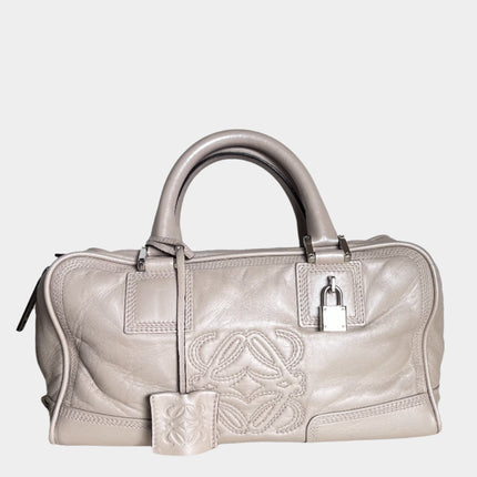 Loewe Amazona 29 Pearlescent Nude Lambskin Leather Zip Around-Luxbags