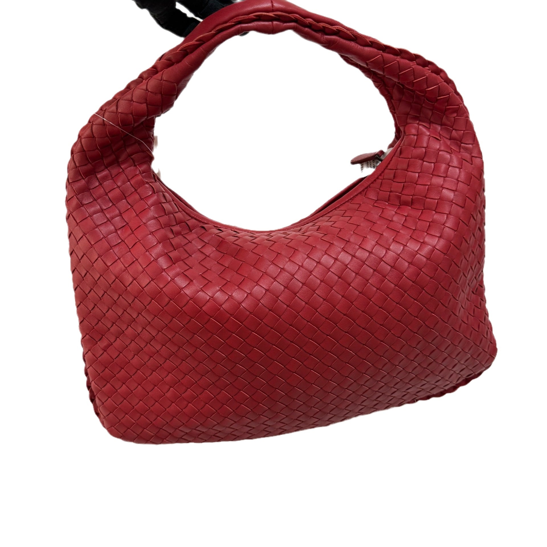 Sold Bottega Veneta Intrecciato Hobo Bag Medium Burgundy Lambskin leather-Luxbags