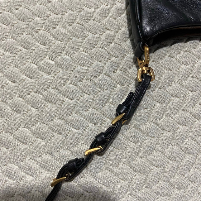 Sold Prada Cleo Vintage Black Leather Gold Hardware