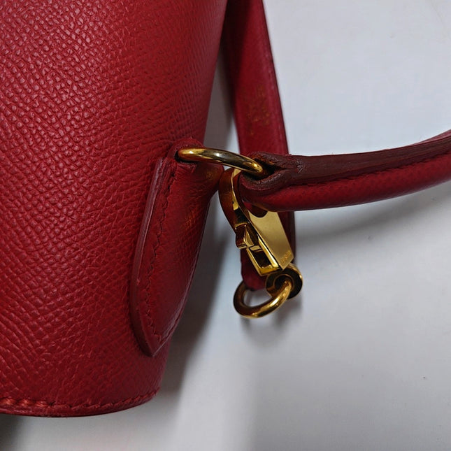 Hermes Kelly 28 Sellier Red Rouge Epsom Leather Gold Hardware 1996
